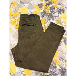 American Eagle Curvy Super Hi Rise Jegging Light Camo Print Distressed Jeans 16